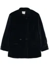 Forte Forte Double-breasted Corduroy Blazer In Blue