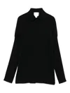 Forte Forte Ribbed Buttton-up Shirt In Black