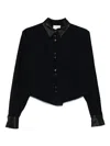 Forte Forte Ribbed-collar Shirt In Blue