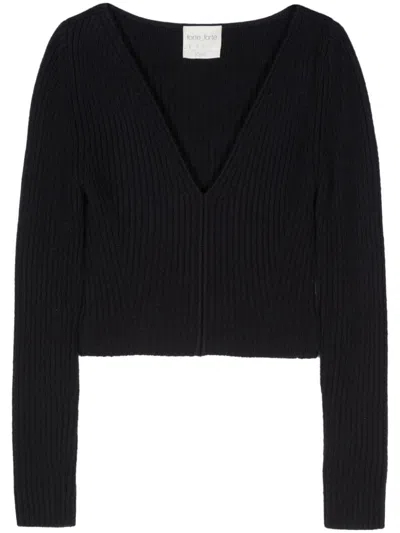 Forte Forte Ribbed Cropped Jumper In Blue