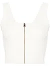 Forte Forte Ribbed-knit Cropped Top In Neutrals