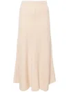 Forte Forte Flared Knitted Midi Skirt In Neutrals
