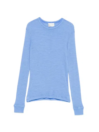 Forte Forte Ribbed Long-sleeve T-shirt In Blue