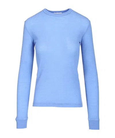 Forte Forte Ribbed Long-sleeve T-shirt In Blue