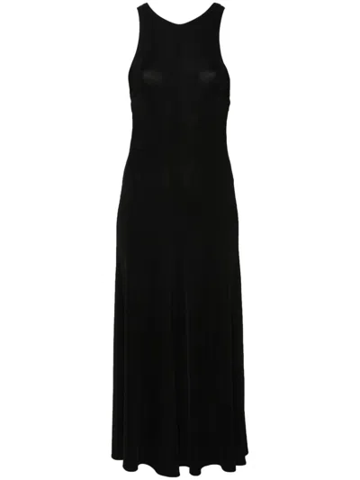 knee length dresses for ladies Forte Forte The Secret Lily Print Linen Silk Gauze Dress Orchidea