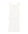 Forte Forte Wool Ribbed American Tank Top In White
