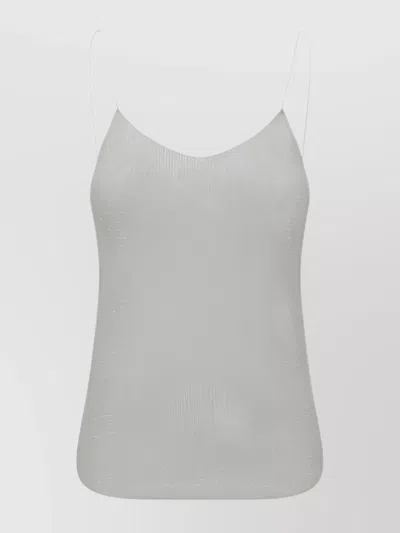 Forte Forte Ribbed Top Silhouette Enhancing Asymmetric Hemline
