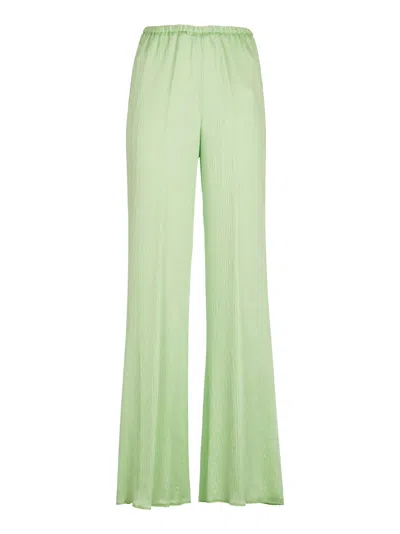 Forte Forte Ribbed Waist Trousers In Mint