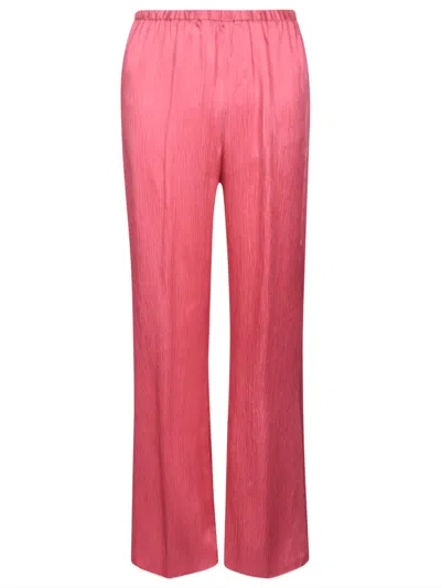 Forte Forte Ribbed Waist Trousers In Pink