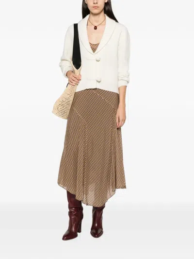 Forte Forte Ribbed-knit Shawl-collar Cardigan In Neutral
