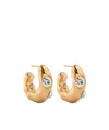 Forte Forte Forte_forte Hoop Sculpture Earrings With Strass Accessories In Yellow