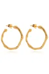 Forte Forte Hoop Sculpture Earrings In Yellow