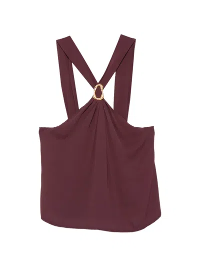 Forte Forte Ring Strap Blouse In Brown