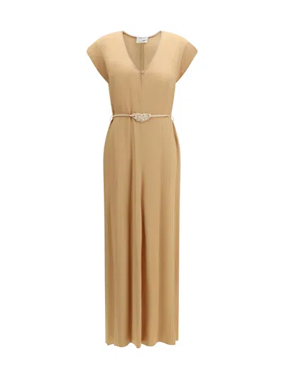 Forte Forte Rope-belted Kaftan Dress In Beige
