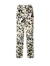 Forte Forte Abstract-print Crushed-velvet Trousers In Green
