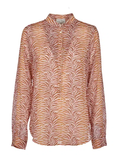 Forte Forte Round Collar Printed Shirt In Heart