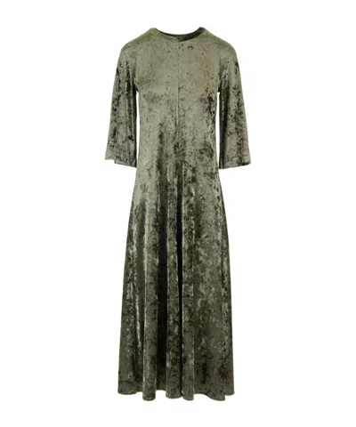FORTE FORTE FORTE FORTE CREWNECK STRETCHED VELVET DRESS