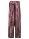 Forte Forte Relaxed Pants With All-over Print And Wide Leg In Red