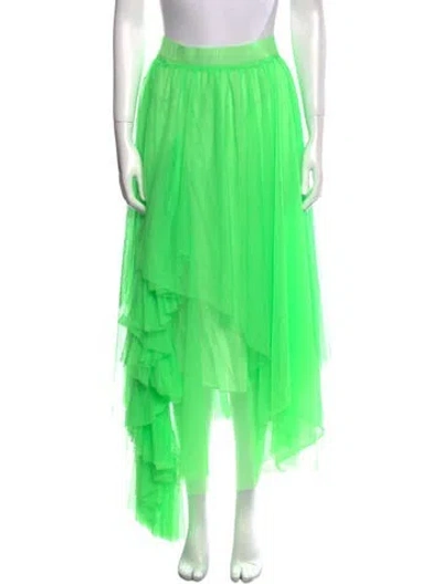 Pre-owned Forte Forte Ruffle Embellishment Long Skirt W/ Tags In Green