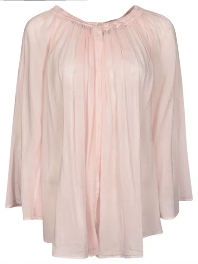 Forte Forte Ruffle Oversized Blouse In Pink