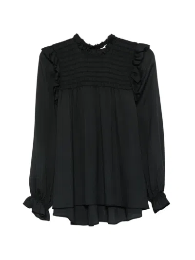 Forte Forte Ruffled Blouse In Black