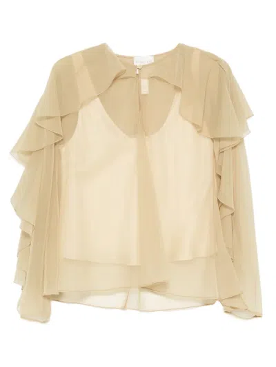 Forte Forte Ruffled Blouse In Neutral