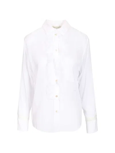Forte Forte Ruffled Buttoned Shirt In White
