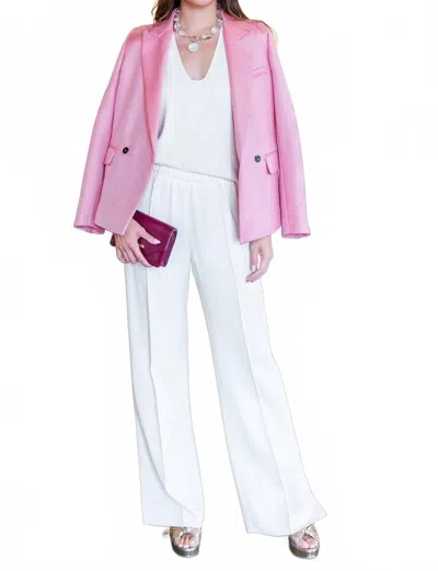 Forte Forte Sable Flare Pants In White In Pink