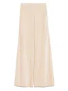 Forte Forte High-waisted Wide Leg Velvet Trousers In Sand