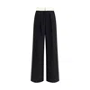 Forte Forte Sartorial High-waisted Pinstripe Wool-blend Trousers In Black