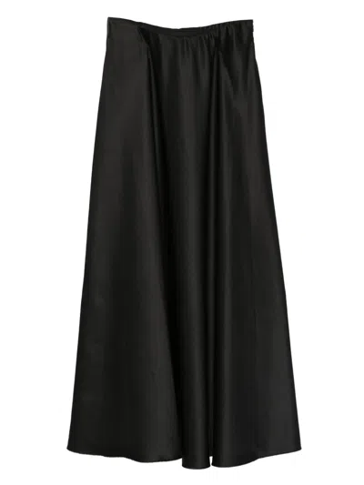 Forte Forte Satin A-line Skirt In Black