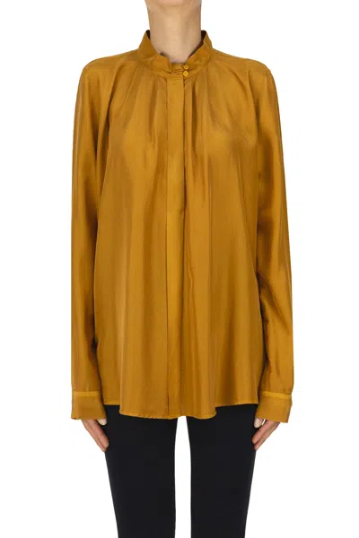 Forte Forte Satin Blouse In Brown