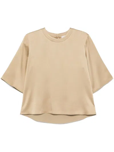 Forte Forte Satin Blouse In Green
