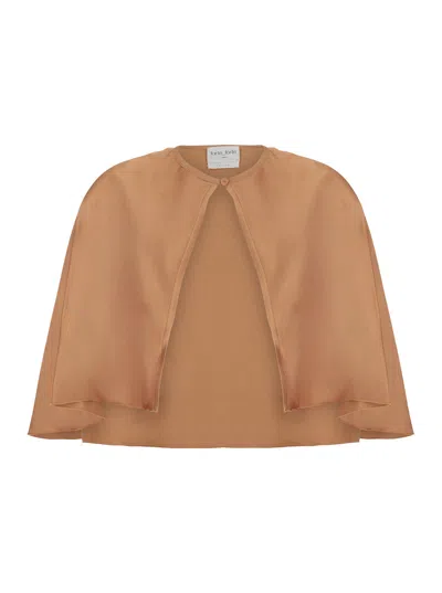 Forte Forte Satin Envers Cape In Pink