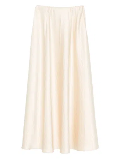 Forte Forte Satin-finish Skirt In Neutral