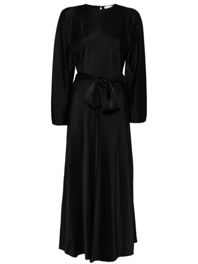 Forte Forte Satin Maxi Dress In Black