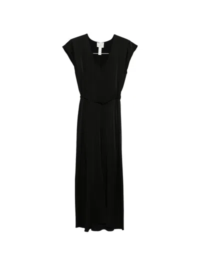 Forte Forte Satin Midi Dress In Black