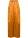 Forte Forte Satin Palazzo Pants In Orange