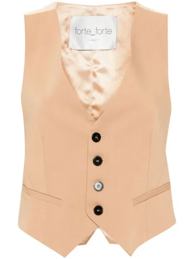 Forte Forte Weste Mit Satindetails In Light Orange