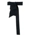 Forte Forte Silk Bow Tie Adjustable Length In Blue