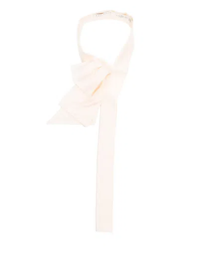 Forte Forte Satin Silk Bow Tie In Brown