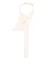 Forte Forte Elasticated Silk Bow Tie In Sand