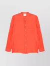 Forte Forte Habotai Orange Shirt With Mandarin Collar And Chest Pocket In Silk Woman