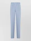 Forte Forte Satin Smoking Trousers Side Slits In Blue