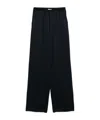 Forte Forte Dark Blue Straight Leg Trousers In Black