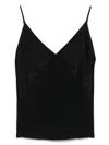 Forte Forte Satin V-neck Sleeveless Top And Straps In Multi