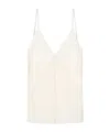 Forte Forte Satin Top With Spaghetti Straps In White