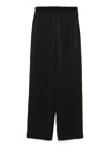 Forte Forte Satin Trousers In Schwarz