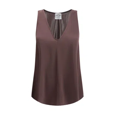 Forte Forte V-neck Vest In Brown