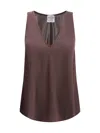 Forte Forte V-neck Vest In Lava